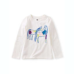 Tea Collection Spotted Horses Graphic Tee in White