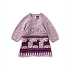 Alternate image 0 for Tea Collection Size 4T Dala Horse Knit Sweater Dress in Mauve