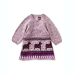 Tea Collection Dala Horse Knit Sweater Dress in Mauve