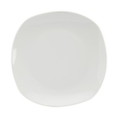 Tabletops Gallery&reg; Soft Square Dinner Plates in White (Set of 10)