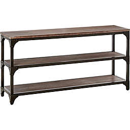 HomeRoots™ 60-Inch Console Table in Rustic Weathered Oak