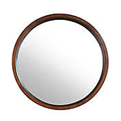 Mirrorize&reg; Canada Round Wood Frame Wall Mirror
