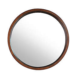 Mirrorize® Canada Round Wood Frame Wall Mirror