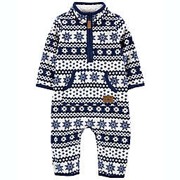carter's® Fair Isle French Terry Jumpsuit in Black