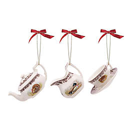 Spode® Christmas Tree Woodland Tea Set Ornaments (Set of 3)