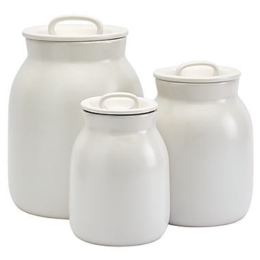 Denmark 3-Piece Milk Jug Canister Set in Matte White. View a larger version of this product image.