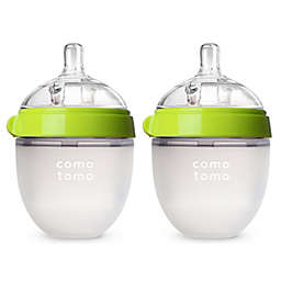 comotomo&reg; 5-Ounce Baby Bottles in Green (2-Pack)