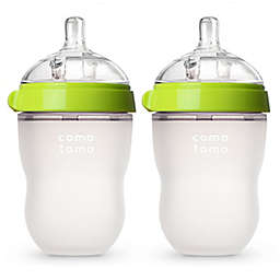 comotomo&reg; 8-Ounce Baby Bottles in Green (2-Pack)