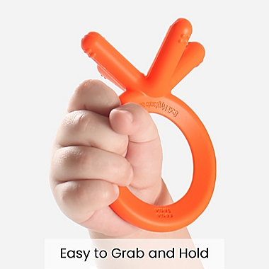 comotomo&reg; Silicone Baby Teether in Orange. View a larger version of this product image.