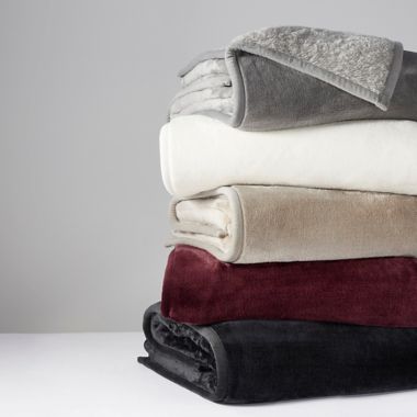 UGG&reg; Big Sur Oversized Blanket in Off Black. View a larger version of this product image.