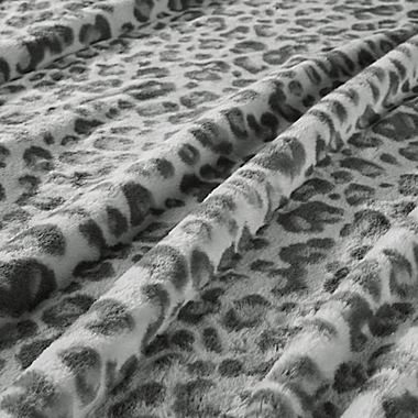 UGG&reg; Polar Faux Fur Throw Blanket in Grey Leopard. View a larger version of this product image.