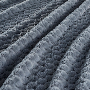 UGG&reg; Polar Faux Fur Textured Throw in Ash Fog. View a larger version of this product image.