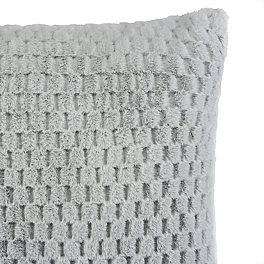 UGG&reg; Polar Faux Fur Textured Decorative Pillow in Glacier Grey (Set of 2). View a larger version of this product image.