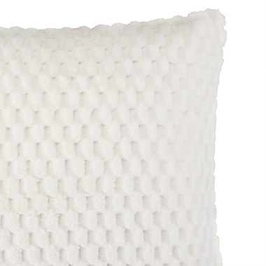 UGG&reg; Polar Faux Fur Textured Decorative Pillow in Snow (Set of 2). View a larger version of this product image.