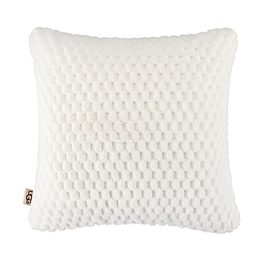 UGG&reg; Polar Faux Fur Textured Decorative Pillow in Snow (Set of 2). View a larger version of this product image.