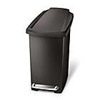 Alternate image 0 for simplehuman&reg; Mini Slim Plastic 10-Liter Step-On Trash Can in Black