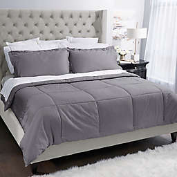 Easy Bed Making Down Alt Comf Twin - Pewter