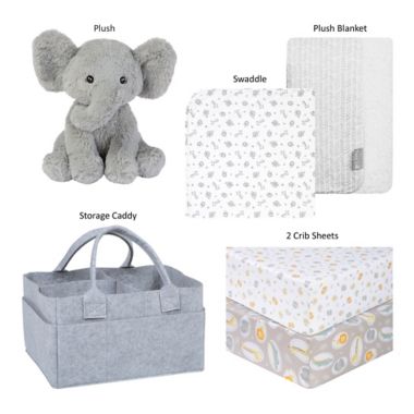 My Tiny Moments&reg; 6-Piece Safari Gift Set in Grey. View a larger version of this product image.