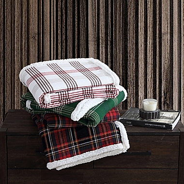 Eddie Bauer&reg; Printed Cotton Yarn Dye Flannel Reversible Throw Collection. View a larger version of this product image.
