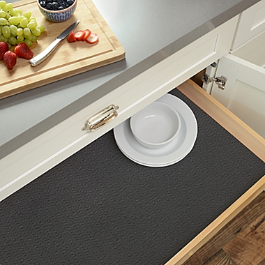 Con-Tact&reg; Non-Adhesive Grip Shelf Liner in Dark Grey. View a larger version of this product image.