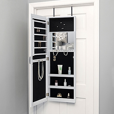 Firstime Eloise Jewelry Armoire In, Over The Door Jewelry Armoire With Lock
