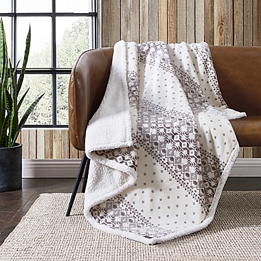 Eddie Bauer&reg; Printed Ultra Soft Plush Fleece Reversible Throw Collection. View a larger version of this product image.