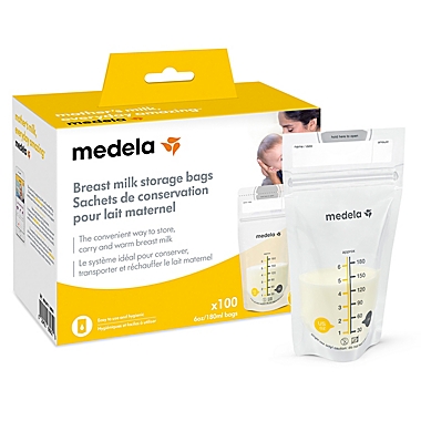 Medela&reg; 100-Count  6oz/180mL Breast Milk Storage Bags. View a larger version of this product image.