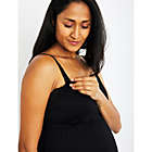 Alternate image 3 for A Pea in the Pod  Large Lace Trim Clipdown Nursing Nightgown in Black