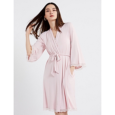 Motherhood Maternity&reg; Medium Nursing Nightgown and Robe Set in Pink/White Stripe. View a larger version of this product image.