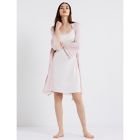 Alternate image 2 for Motherhood Maternity&reg; Nursing Nightgown and Robe Set in Pink/White Stripe