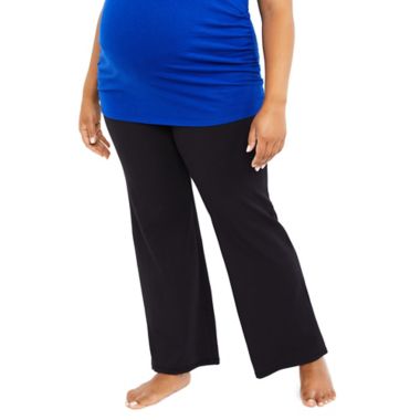 Motherhood Maternity&reg; Plus Size Secret Fit Belly Maternity Yoga Pant in Black. View a larger version of this product image.