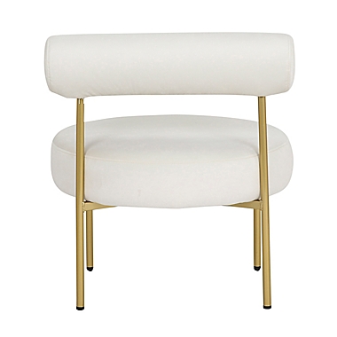LumiSource&reg; Rhonda Accent Chair in Gold/Cream. View a larger version of this product image.