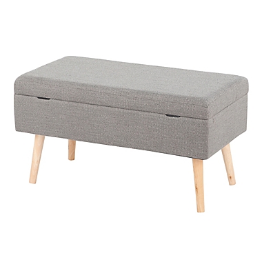 LumiSource&reg; Contemporary Bench in Natural/Grey. View a larger version of this product image.