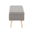 Alternate image 5 for LumiSource&reg; Contemporary Bench in Natural/Grey