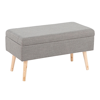 LumiSource&reg; Contemporary Bench in Natural/Grey. View a larger version of this product image.