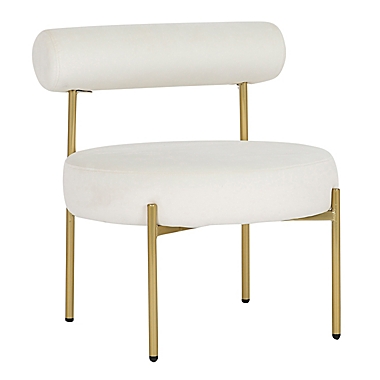 LumiSource&reg; Rhonda Accent Chair in Gold/Cream. View a larger version of this product image.