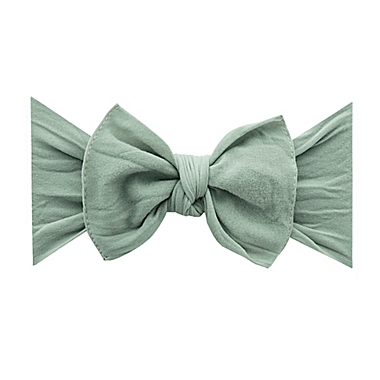 Baby Bling&reg; Size 0-24M Knot Headband in Sage. View a larger version of this product image.