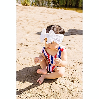 Baby Bling&reg; Dot SHAB Headband in White. View a larger version of this product image.