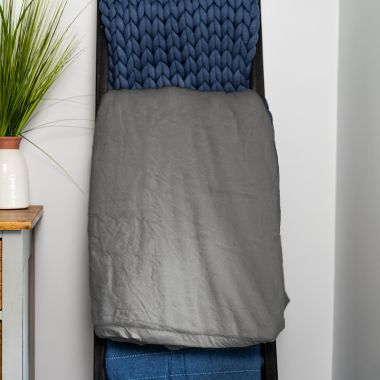 Therapedic&reg; Faux Fur 16 oz. Weighted Blanket in Grey. View a larger version of this product image.