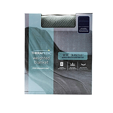 Therapedic&reg; 20 lb. Jersey Knit Weighted Blanket in Grey. View a larger version of this product image.