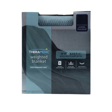 Therapedic&reg; 12 lb. Jersey Knit Weighted Blanket in Navy. View a larger version of this product image.