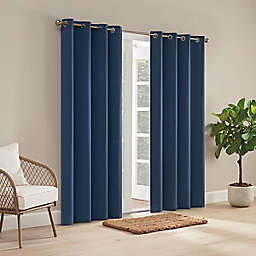 Waverly Hampton 84-Inch Grommet Indoor/Outdoor Window Curtain Panel in Blue (Single)