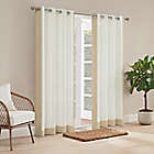 Alternate image 0 for Waverly Hampton Border 95-Inch Grommet Indoor/Outdoor Window Curtain Panel in Linen (Single)