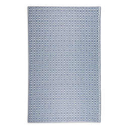 Design Imports India® Diamond 4' x 6' Indoor/Outdoor Area Rug in French Blue