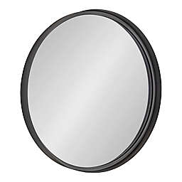 Kate and Laurel Hartman 24-Inch Round Wall Mirror in Brown