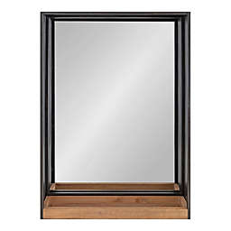 Kate and Laurel Mehta 30-Inch x 20-Inch Rectangular Mirror in Brown