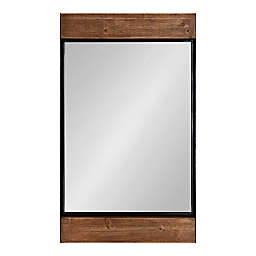 Kate and Laurel® Kincaid 20-Inch x 36-Inch Rectangle Wall Mirror in Brown/Black
