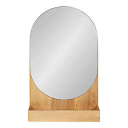 Kate and Laurel® Astora 16-Inch x 26-Inch Oval Mirror with Shelf in Natural