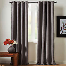 Studio 3B™ Chenille Grommet 100% Black Out Window Curtain Panel in Dark Grey (Single)