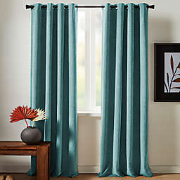 Studio 3B™ 63-Inch Chenille Grommet 100% Black Out Window Curtain Panel in Teal
